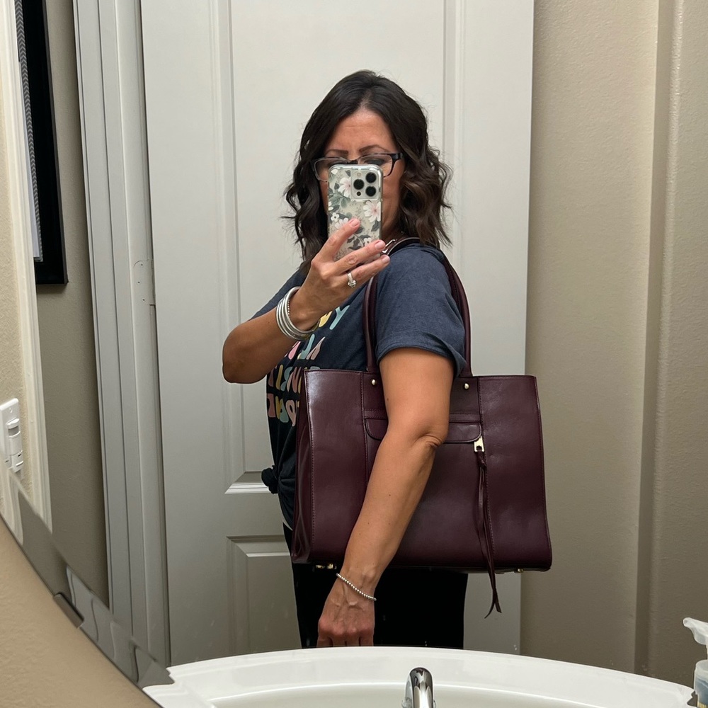 Rebecca Minkoff Burgundy Mab Tote - Picture 10 of 10